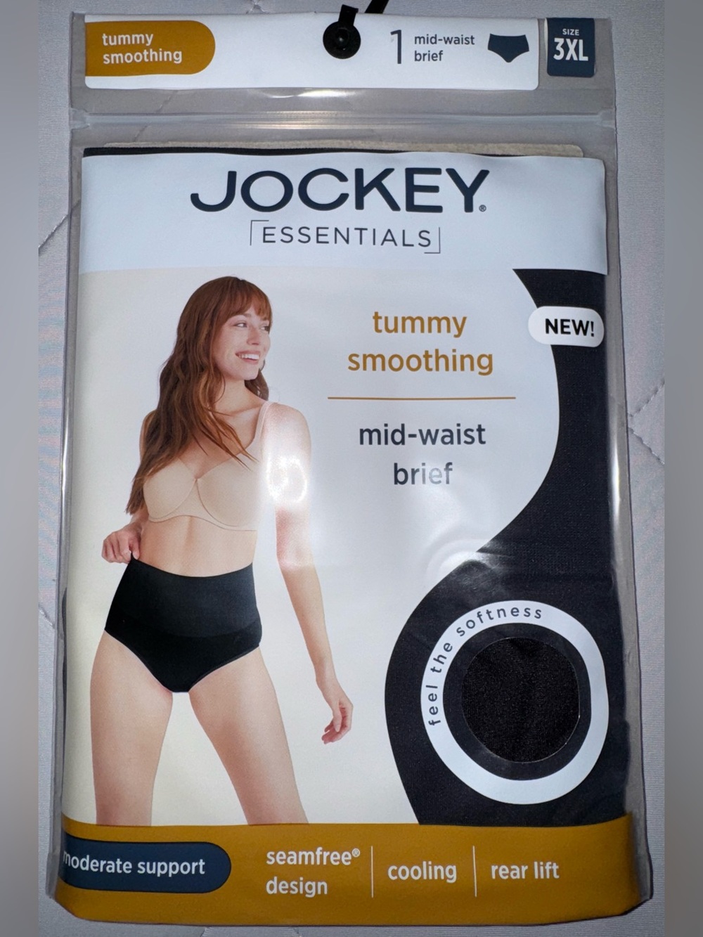 Jockey Essentials Tummy Smoothing Mid-Waist Brief, sz 3XL